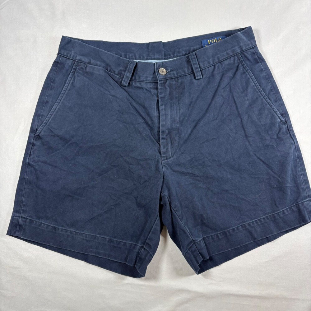 Polo Ralph Lauren Classic Fit 6 Shorts Mens 30 Navy Blue Cotton Chino Preppy